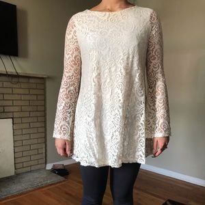 Cream lace tunic/ dress